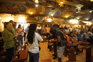 A cultural restaurant in Addis Ababa Ethiopia.