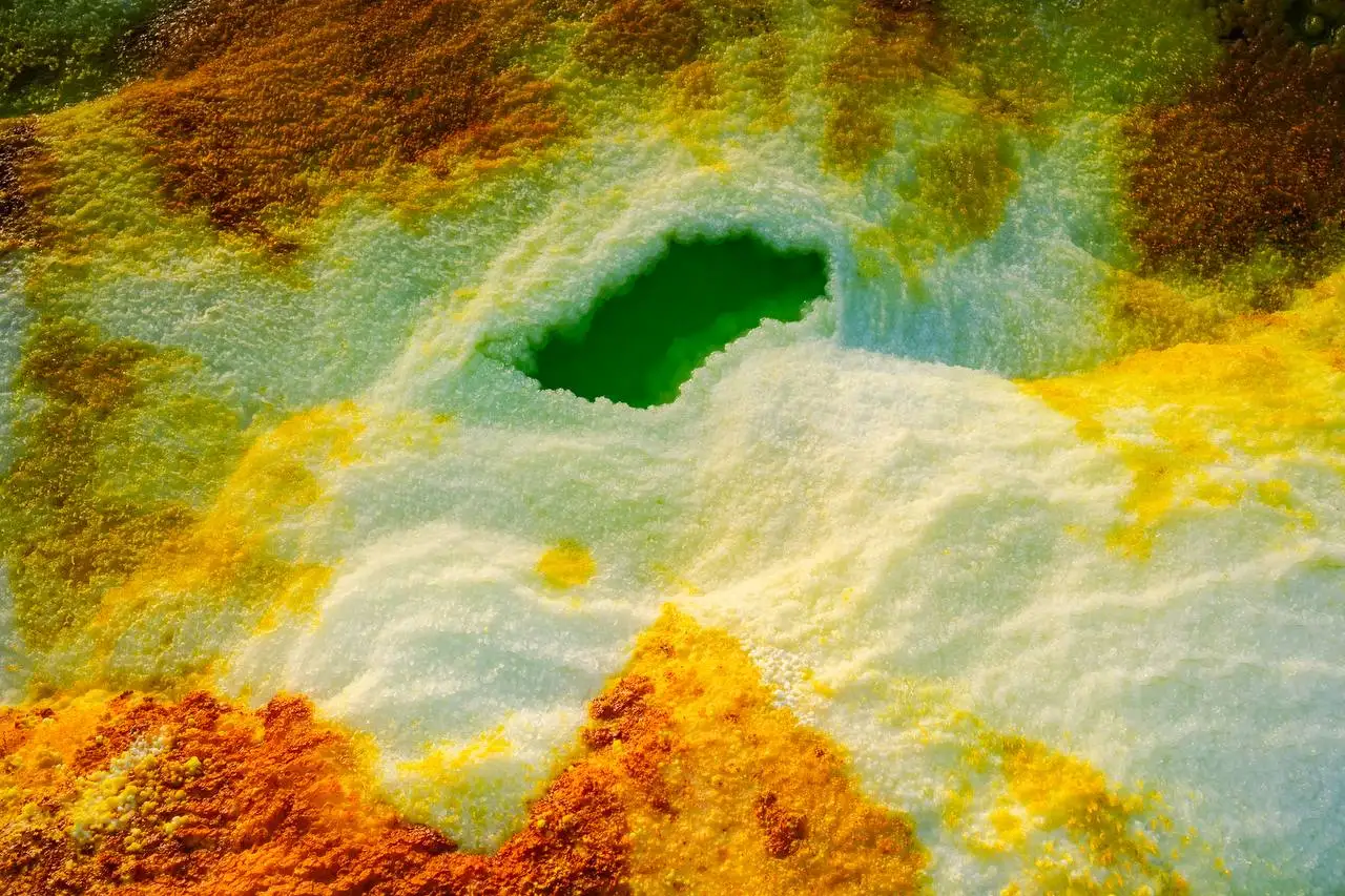The colorful Dallol in ethiopia danakil depression