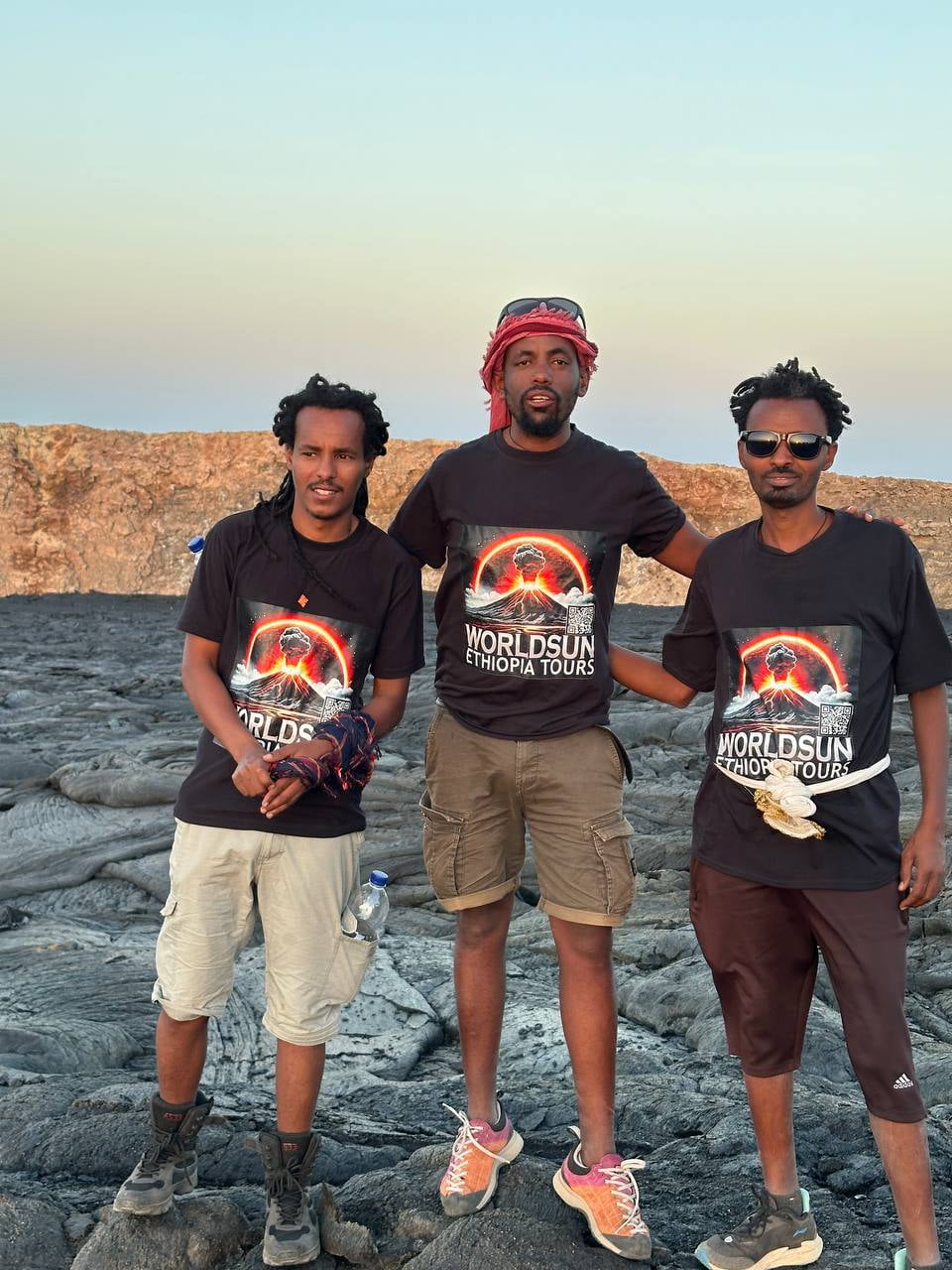 Worldsun Ethiopia Tours founder with his local tour guides